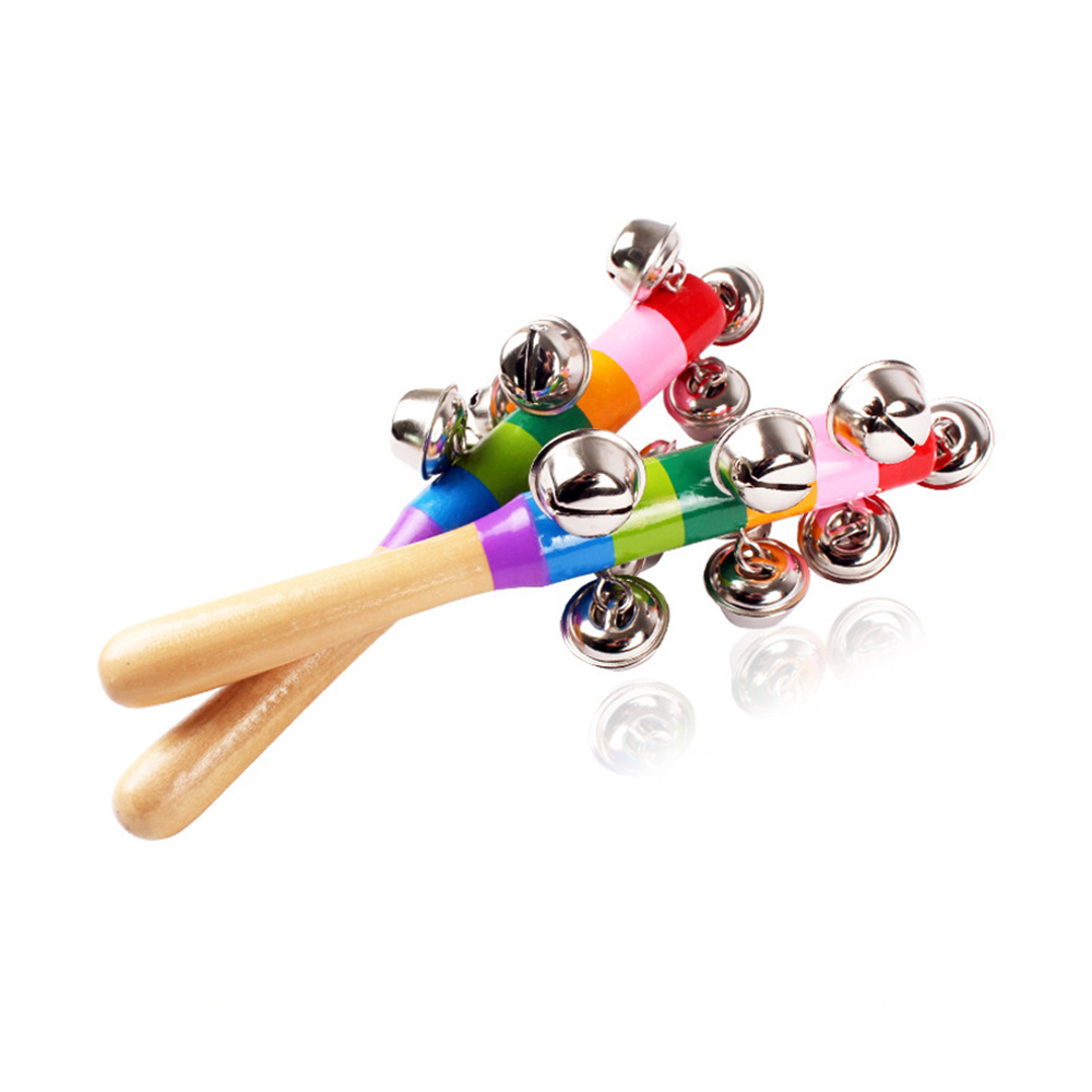 2021 New Popularity Hot Sale Products Baby Hand Bell Wooden Hand Held Bell Education Toy