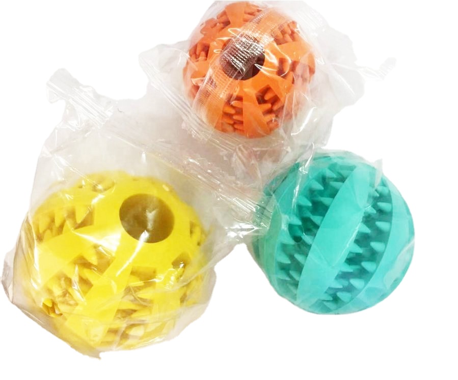 Dog Teeth Cleaning Massager Bite Dog Toys Pet Rubber Chew Toys for Dogs Pets ball