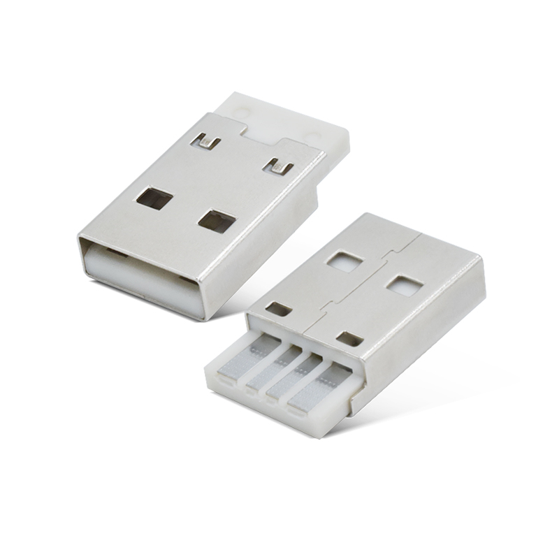 Быстрая зарядка USB 4P Пайка Тип A штекер разъем PBT для USB кабеля