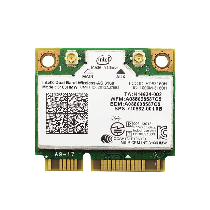Для Intel беспроводной ac 3160 dual band 3160HMW intel 3160ac ac3160 3160ac беспроводной Mini PCI-E сетевая карта