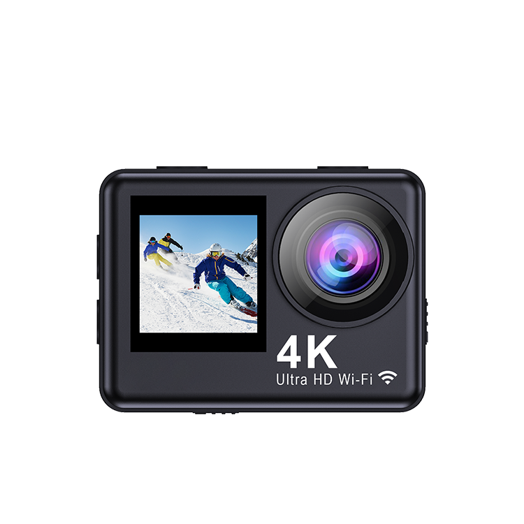 Хит продаж 2021, Спортивная Экшн-камера с двойным экраном, 4K, подводная, 10 м, водонепроницаемая, поддержка Wi-Fi, пульт дистанционного управления, Экшн-камера EIS