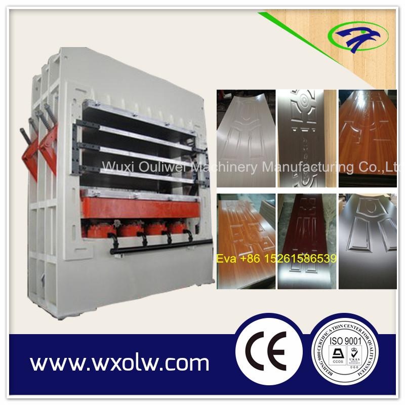 Melamine MDF door skin hydraulic hot press laminating machine