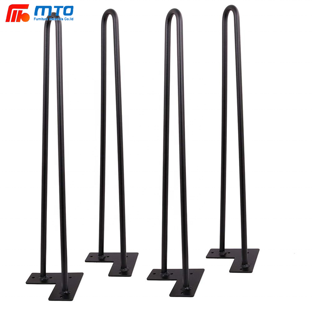 Sofa Leg Wholesale Cheap Round Iron Steel Metal Bench Coffee Dining Furniture Coffee Table Bench Leg Chairs Hairpin Legs