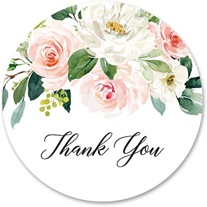 Пользовательские клейкие Цветочные наклейки с надписью Thank you рулоны печать этикеток для рождественских подарков