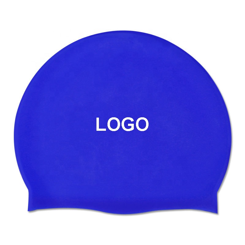 waterproof sports silicone swim cap custom silicone swimming hat with logo print for kids