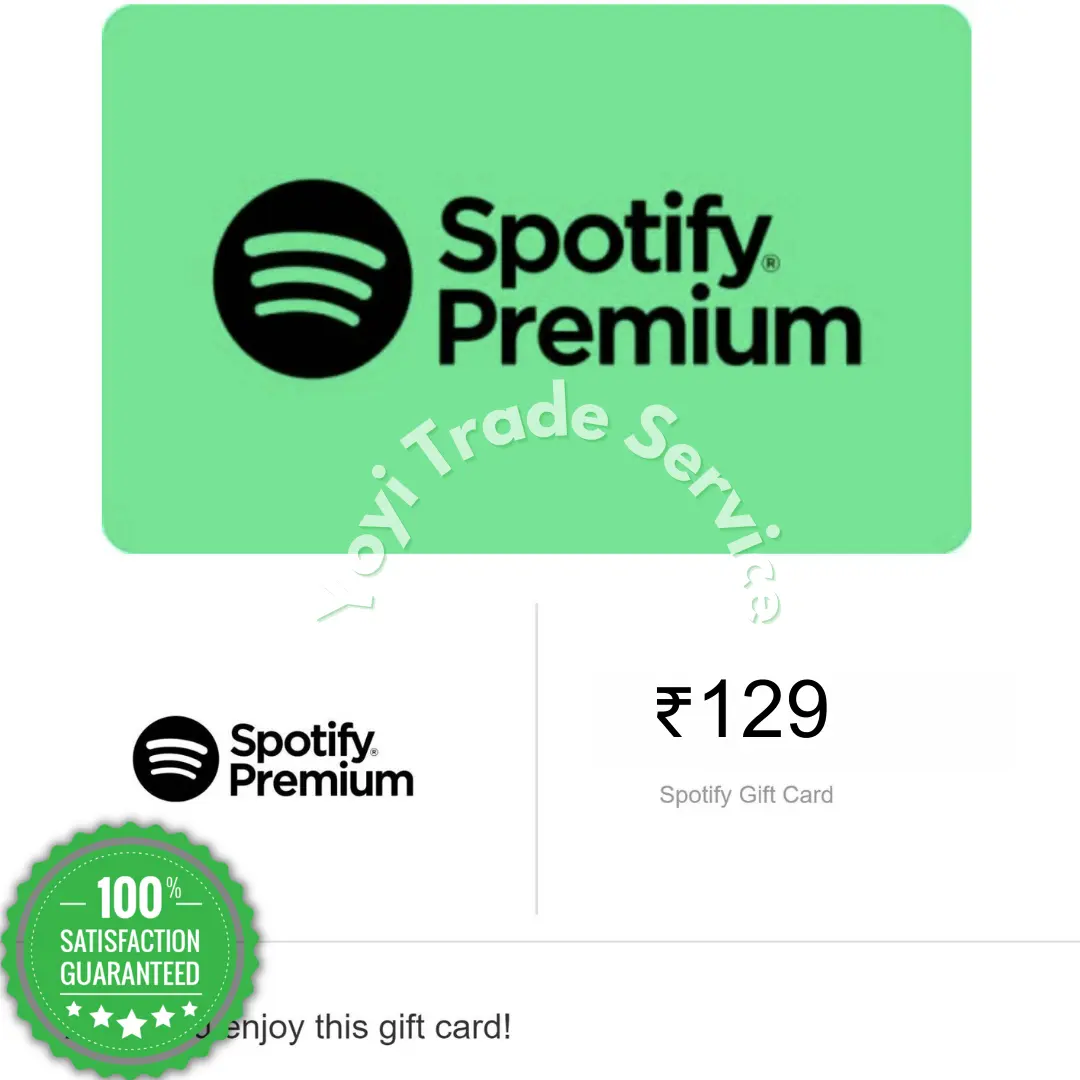 Spotify Gift Cards can charge for Spotify Premium 1 3 12 Months 1 Year (From India, Digital Code,Upgrade Your Own Account)