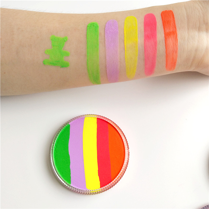 Uv Neon modern Halloween Makeup Body Paint Professional Washable rainbow colors Face Painting Kit colors