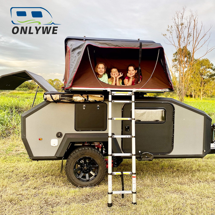 ONLYWE Австралийский мобильный airstream, алюминиевый кемперный трейлер для путешествий, Кемпинговый фургон