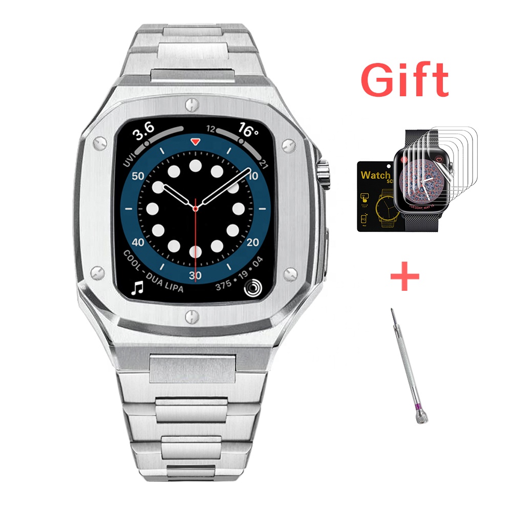 Оригинальный Корпус для часов Apple Smart Iwatch Series 3/4/5/6/7 из нержавеющей стали с логотипом на заказ 40 мм 44 мм