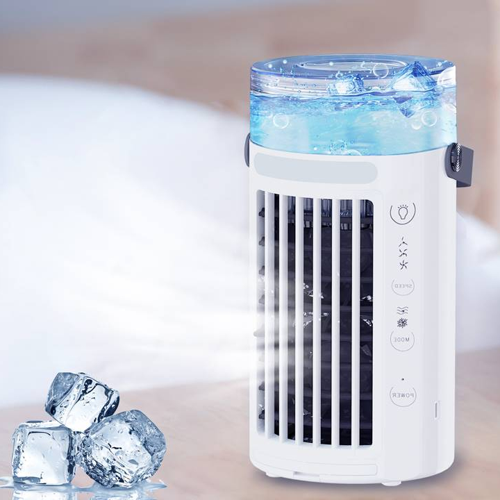 2021 Summer humidifying function portable office home desk tower air fans cooling charging with DC5V