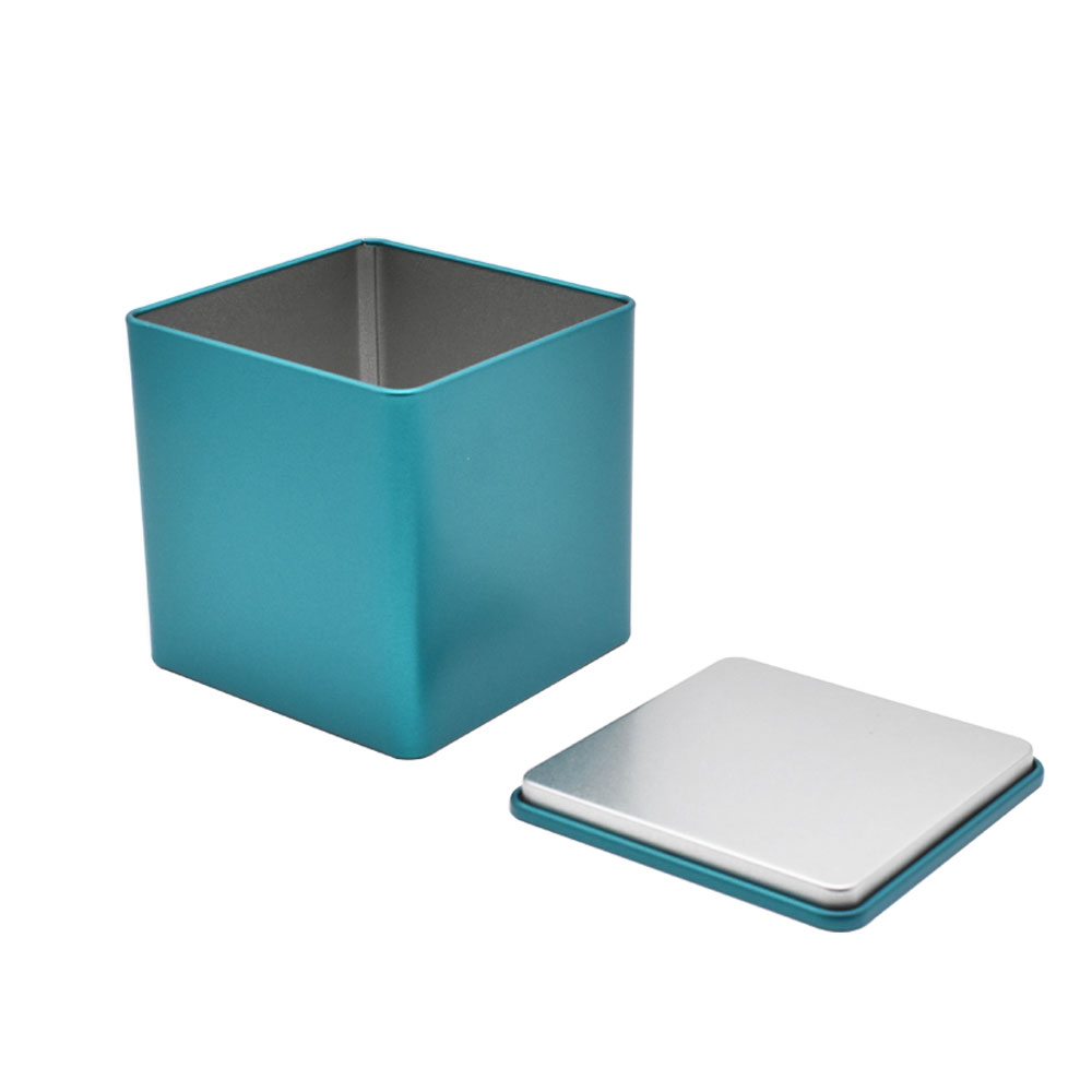 High Quality Dark Green Great Capacity Square Candles Candies Gifts Balms Treasures Metal Airtight Tea Tin Box