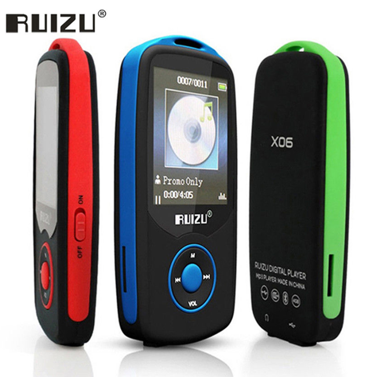Новый MP3-плеер RUIZU X06 BT Sport с 4 ГБ/8 ГБ экраном 1,8 дюйма, высококачественный Hi-Fi музыкальный плеер с поддержкой FM, рекордер, электронная книга