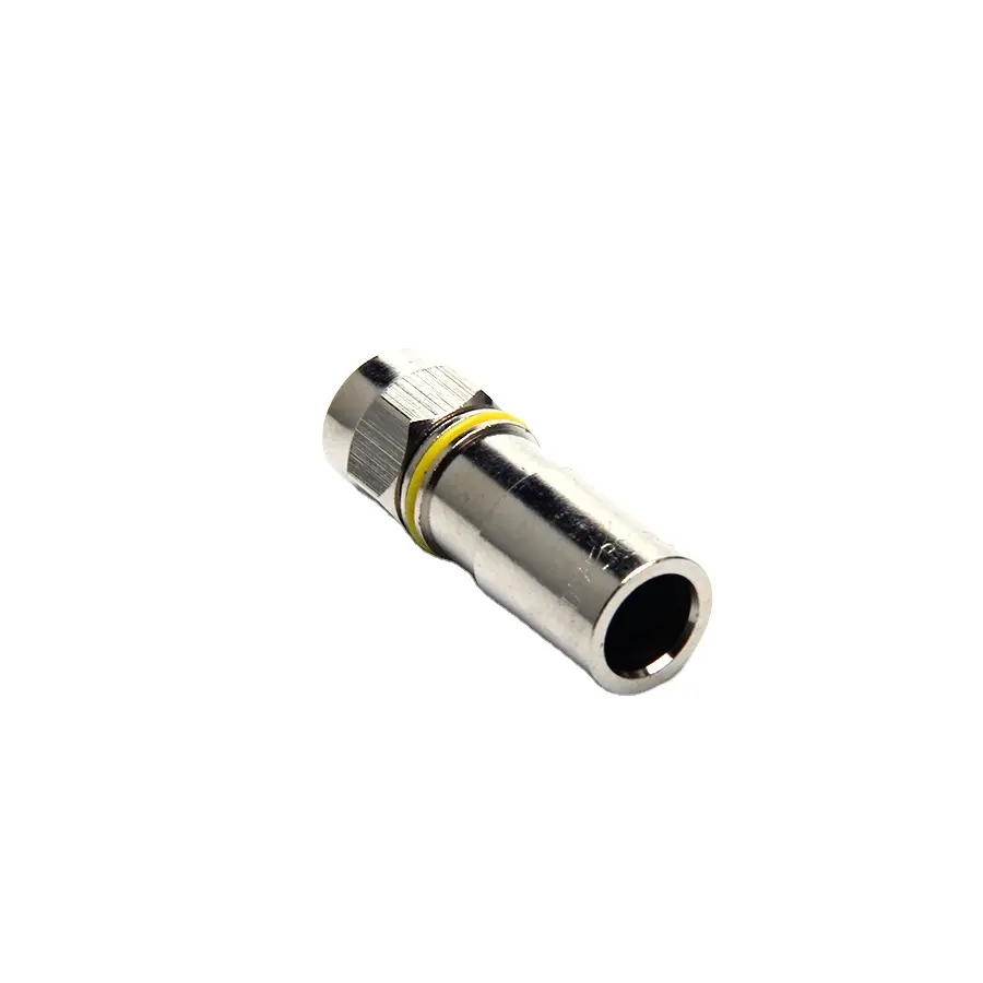 All brass F RG6 compression waterproof coaxial connector for CATV