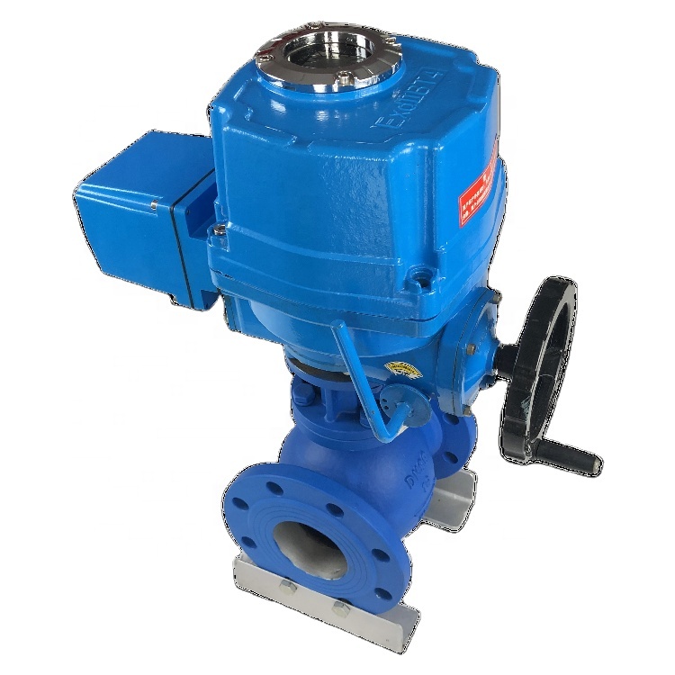 YUHONG Motorized 2 Way DN80 3" Inch Stainless Steel V Port Control Type Ball Valve Price For Gas Oil With Electric Actuated