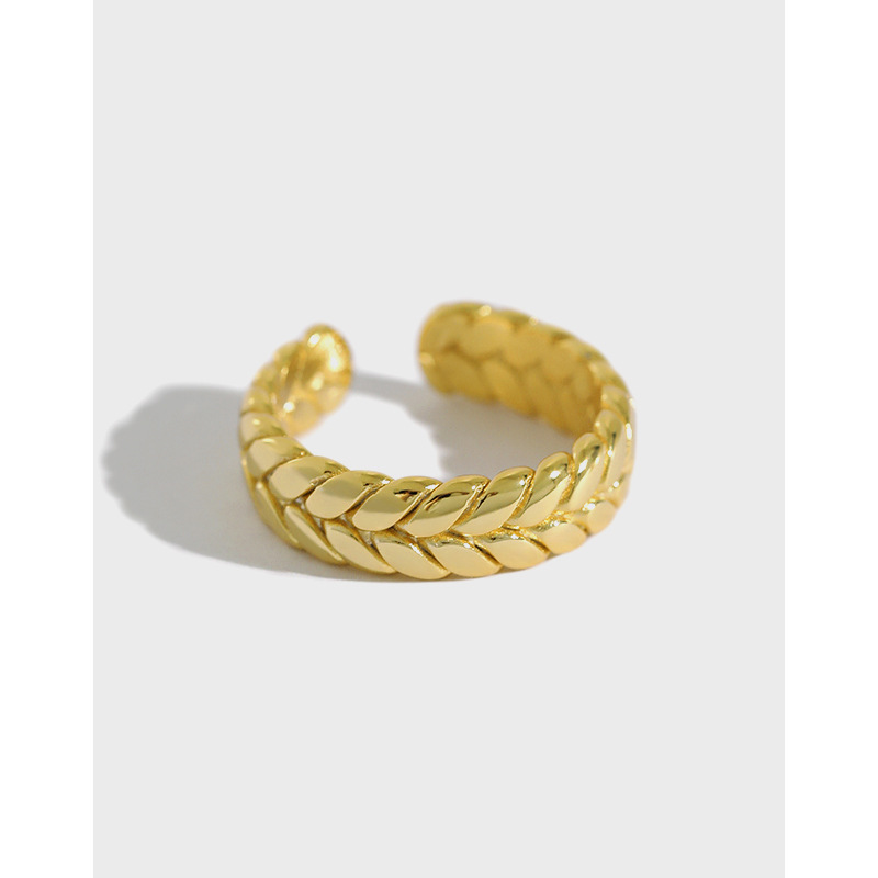 S925 Sterling silver Instagram small number of designer mahua opening female personality ring