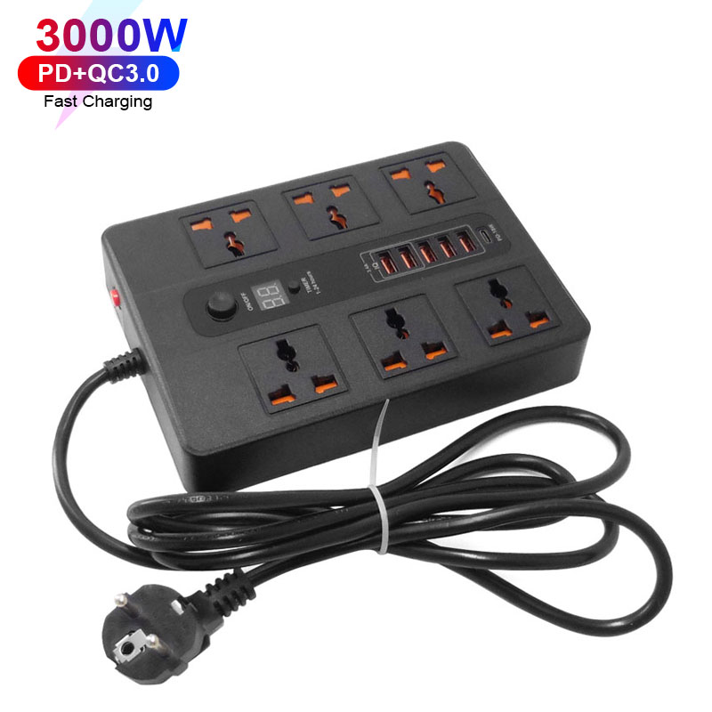 2 м кабель Великобритания удлинитель электросети выключатель 4 Gang Universal Multi Socket QC3.0 PD18W плата питания