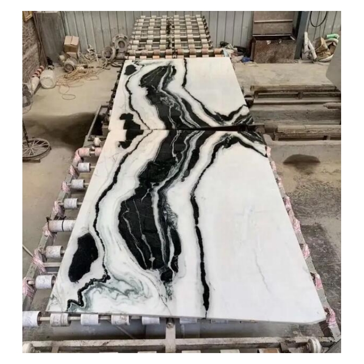 Panda White Dolomite Natural Marble Countertop Porcelain Material with Honed Antique Finish Big Slab for Bathroom Decoration