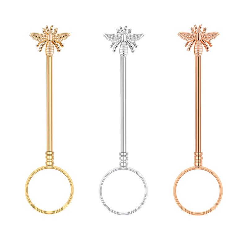 Cigarette holder rings for smoker Portable Metal 3D Animal Dragonfly Smoke Stand Man Woman Adjustable Finger Cilp Hand Clamp