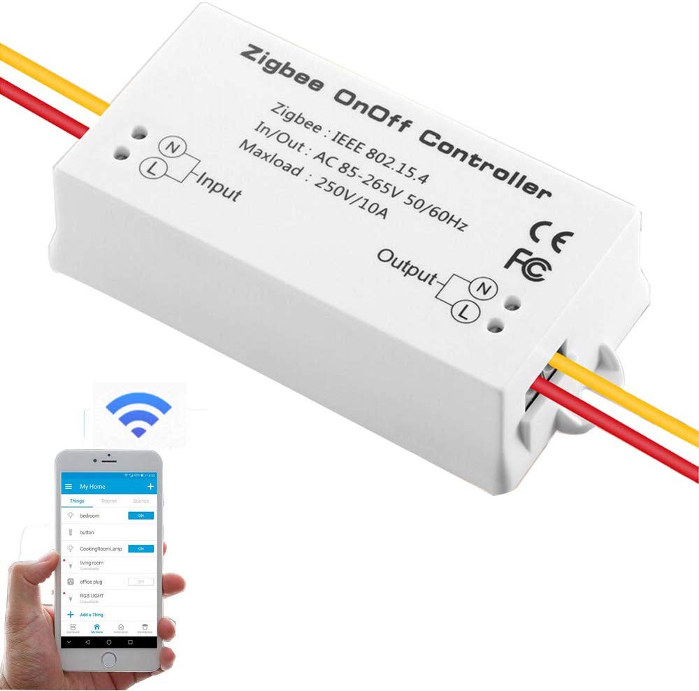 Умный релейный контроллер Zigbee/релейный переключатель Zigbee/релейный модуль для работы с Amazon Alexa Google Home и IFTTT