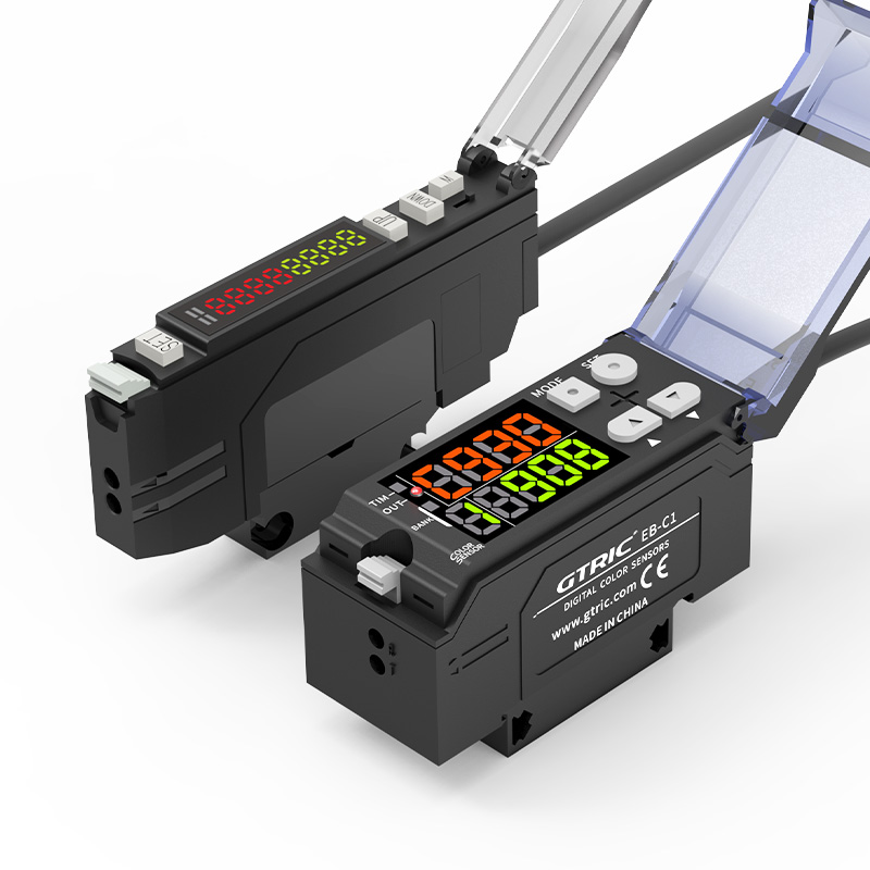 GTRIC цветной датчик, фотоэлектрический датчик, коаксиальный зонд, RGB источник света, 24 В постоянного тока, цветной волоконно-оптический датчик