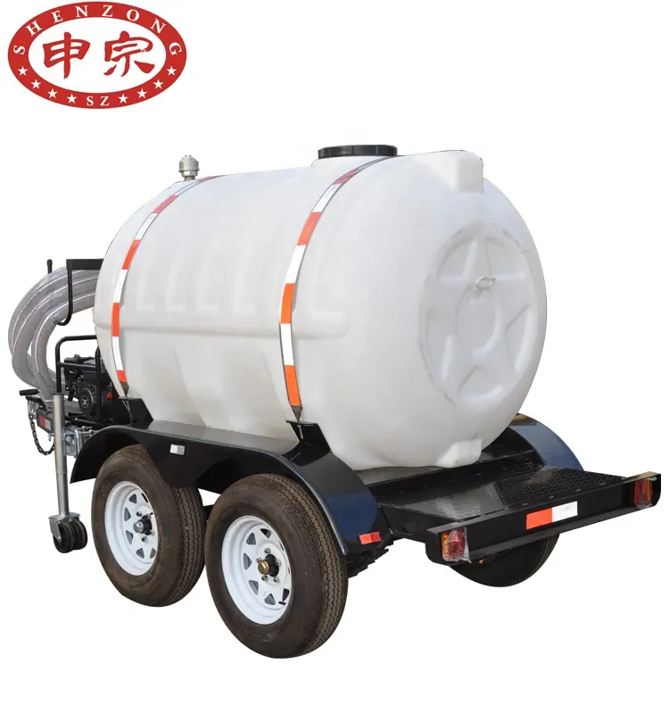 Small 2000L Plastic Water Tank Trailer With Pump For Car Water Bowser