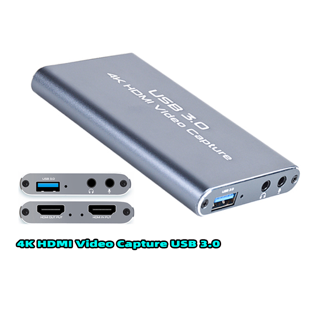 Карта видеозахвата fjgear capturadora 4K HDMI, 1080p, usb3.0, HD-устройство видеозахвата с выходом/Аудио/Микрофоном