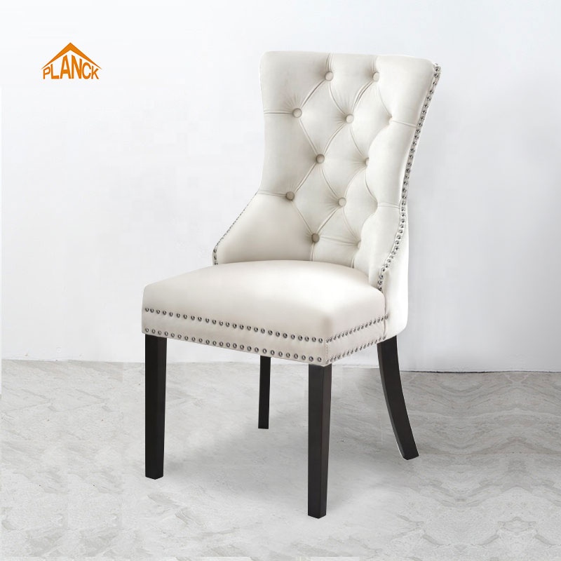 Оптовая продажа Wingback ткань стул для столовой мебель Tufted задняя Роскошная мягкая кухня стул для ресторана