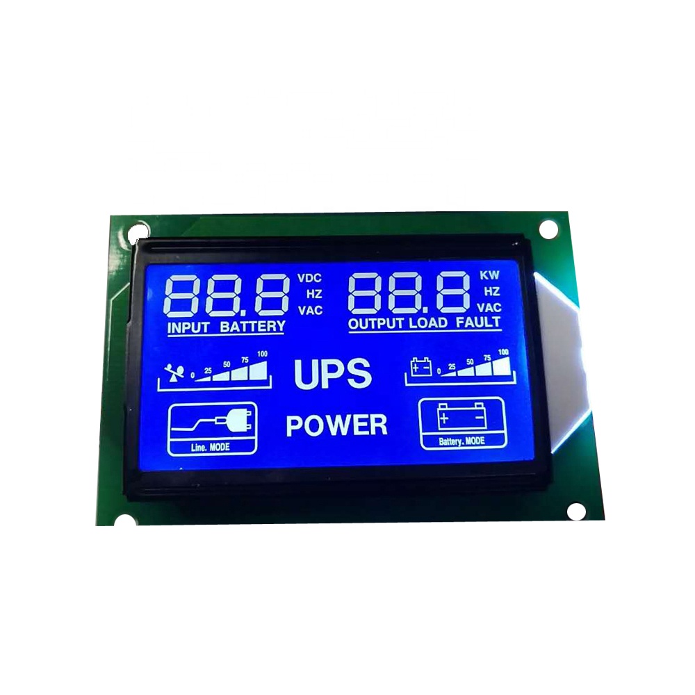 Пользовательская Подсветка HTN Синий LCD отрицательный Трансмиссия сегментный ЖК-модуль для UPS и электрической энергии