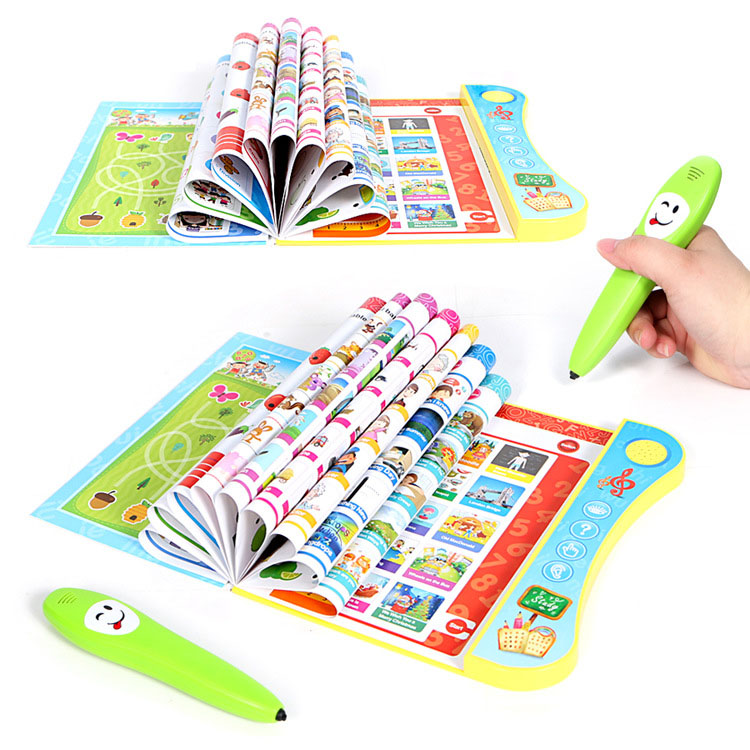 Custom Children Sound Book Reading Pen Kids Touch English Talking Pen Sound Board Books For Learning Toys