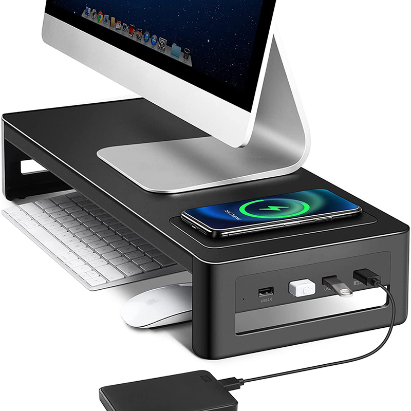 Алюминиевая металлическая подставка для монитора с подставкой для USB ноутбука ЖК-монитора