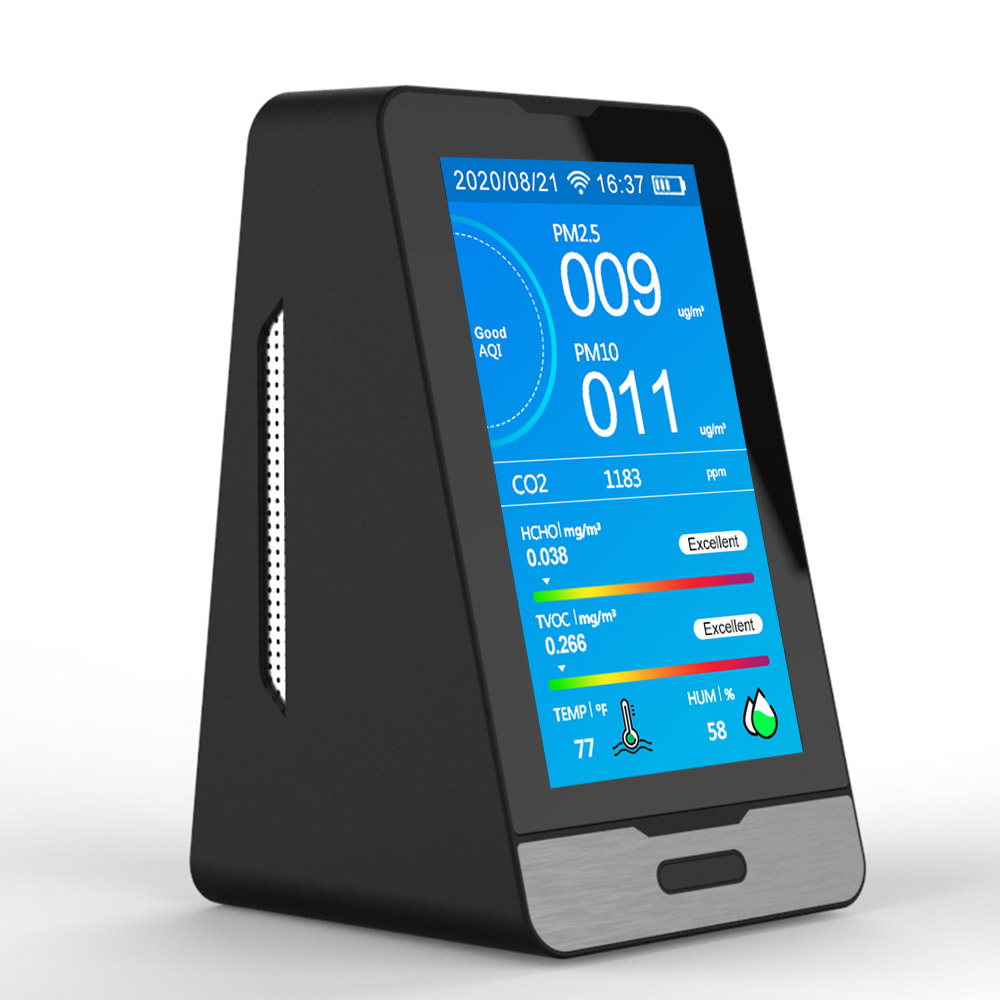 Газоанализатор Tuya PM2.5, Wi-Fi прибор для измерения содержания углекислого газа, формальдегида, TVOC, монитор качества воздуха