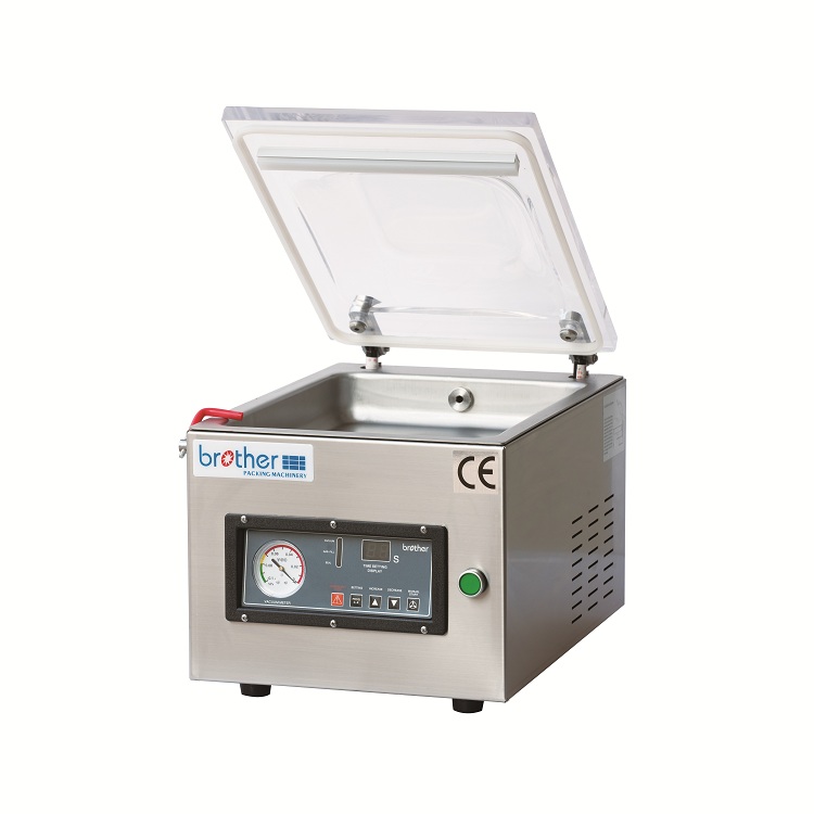 VM300TE Semi Automatic Table Top Single Chamber Food Meat Chicken Fish Nitrogen Gas Flush Vacuum Packing Machine