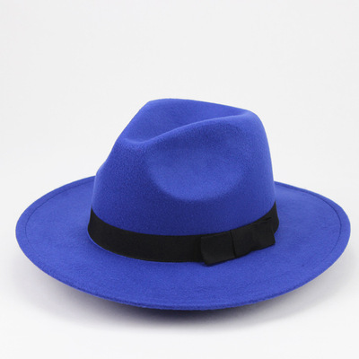 versatile shading for men and women narrow brim jazz top hat street patting woolen formal hats