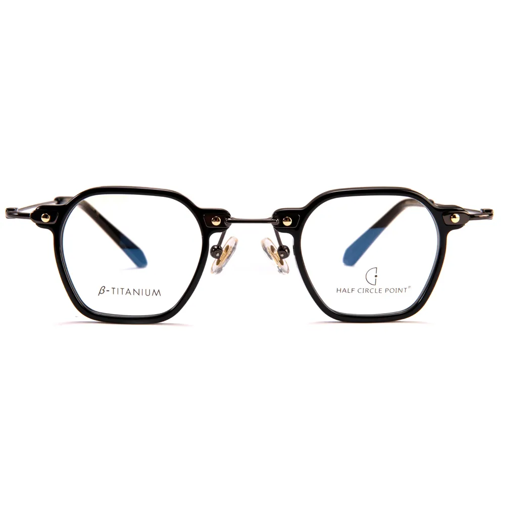 Eye Glasses frames Acetate with B-Titanium Eyeglasses vintage blue light blocking anti radiation glasses