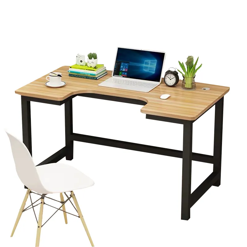 White custom steel wood corner computer desk modern double Corner desk office furniture