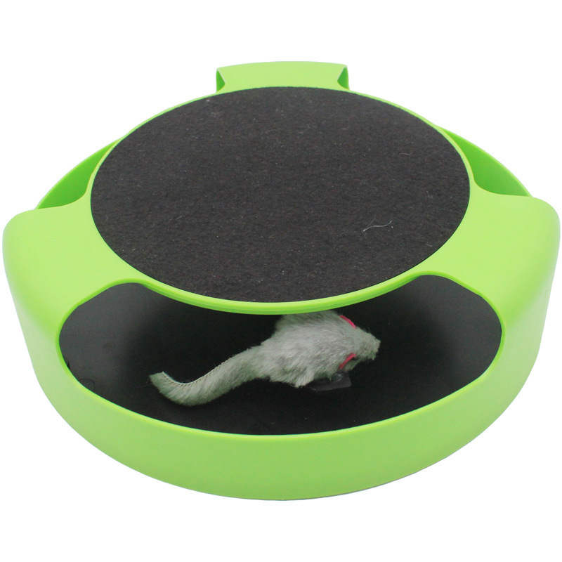 Lifelike Rotating Simulated Mouse Cat Scratcher Toys Smart Happy Turntable Cat Pet Toys