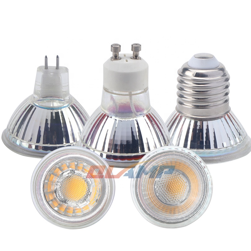QLAMP Glass GU10 GU5.3 AC220V Spot light AC110V 2700K 4000K 3000K 6500K Warmwhite Spot Led Lamp dia50mm glass