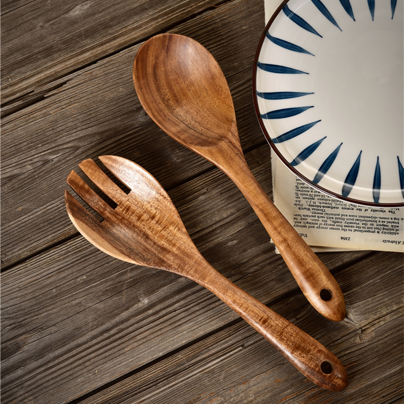 Bamboo Salad Servers with Different Shape