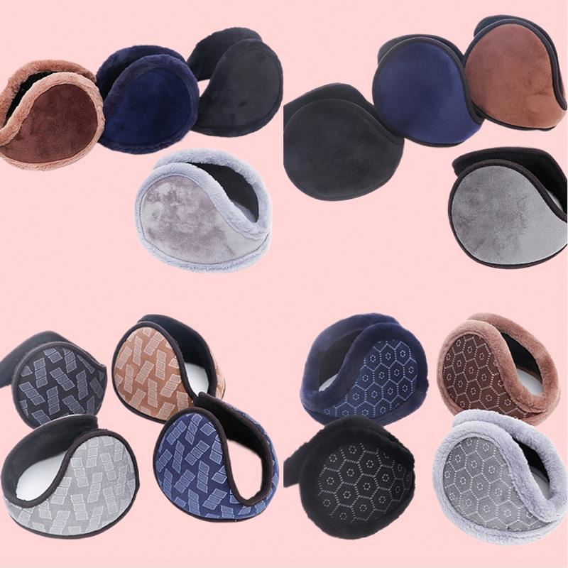 Thick Ear Muffs with Fur Winter Accessories Warm Headphones For Women Men Zipper Closure Pattern Type Letters Coins
