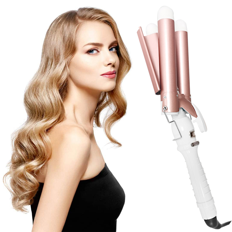 New Design Portable Car Professional Curling Iron Ionic Wireless Hair Curlers 3 Barrel Curling Iron Wand Best Price Hair Curler