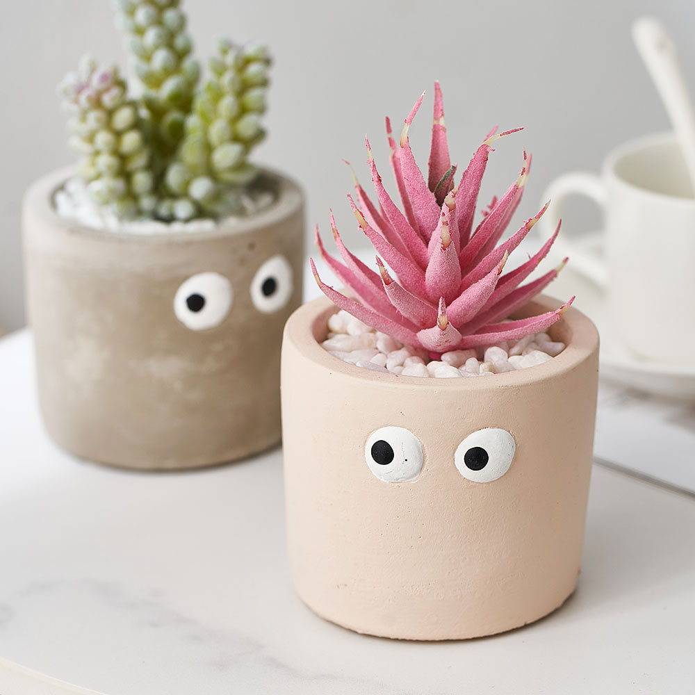 Simulation big eye potted succulents garden window decoration accessories flower pot