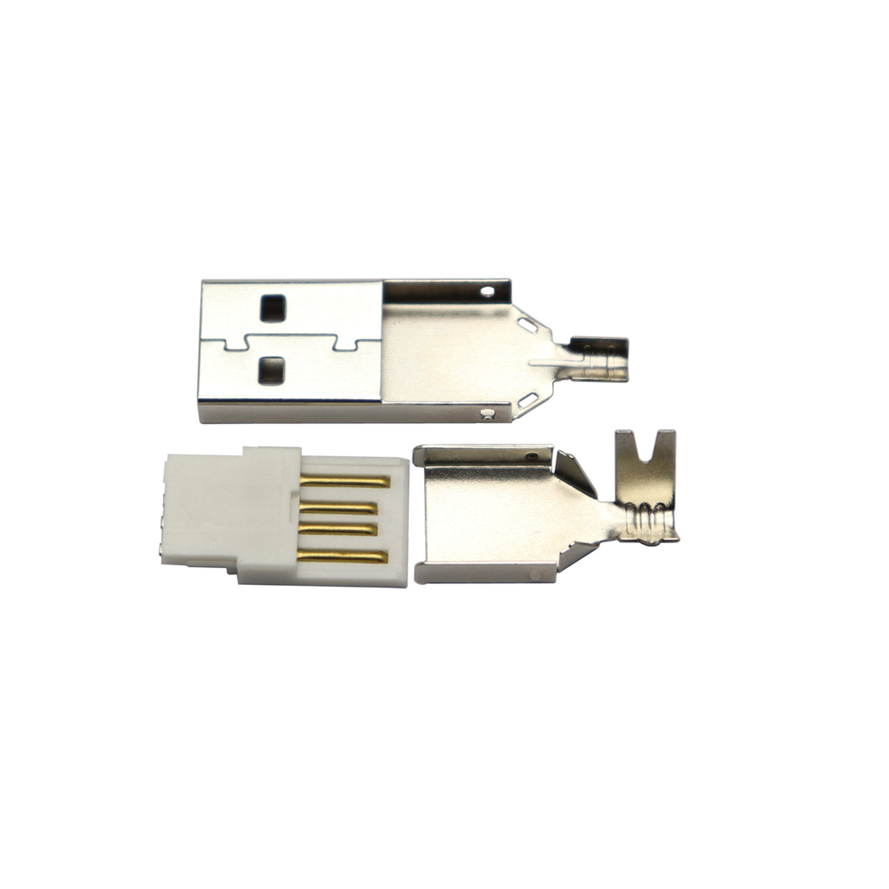 24-каратное Золотое напыление Type A USB 2,0 Мужской разъем под пайку Usb разъем