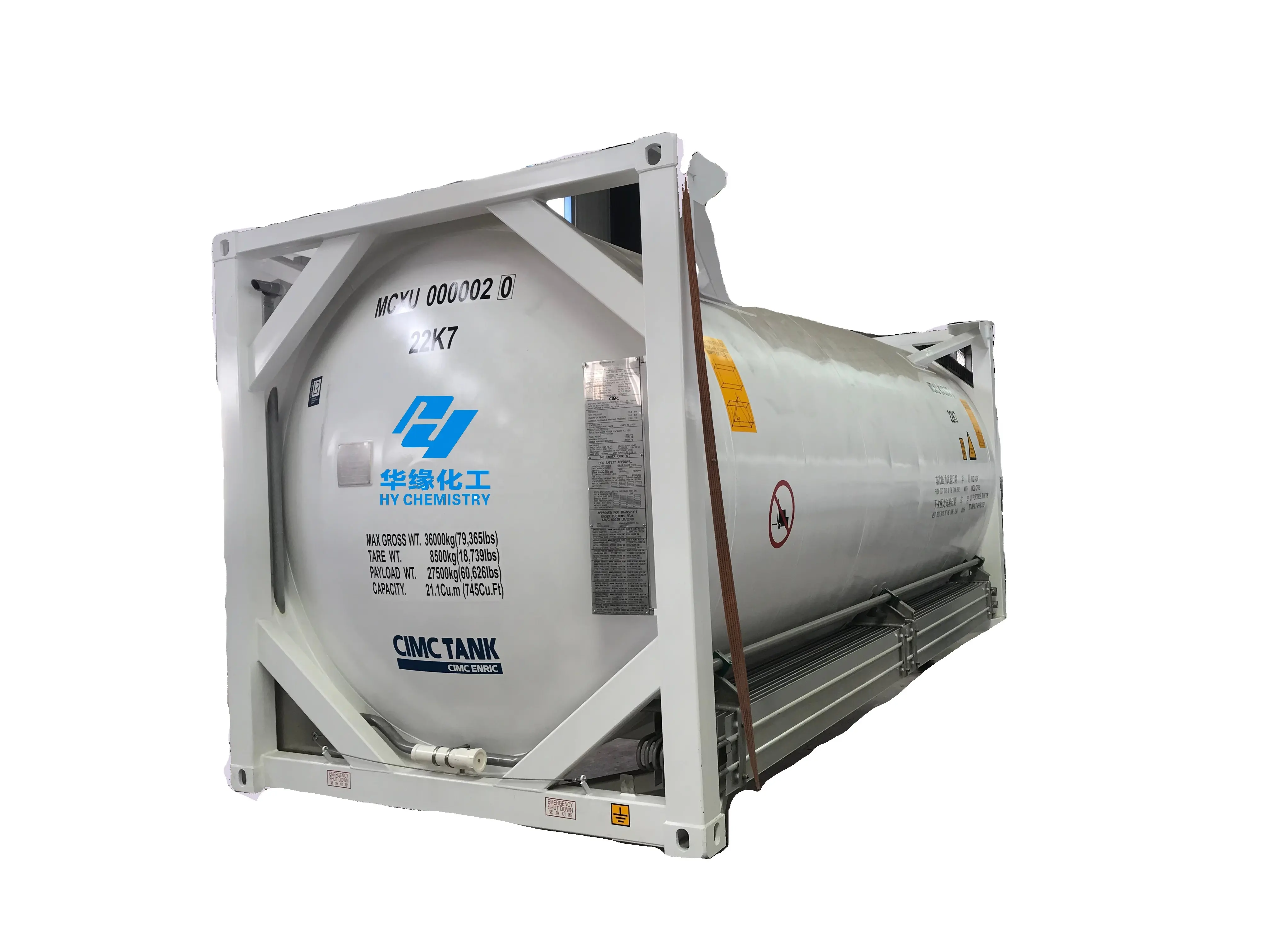 Cryogenic Liquid N2O/Lar/LCo2/LNG Storage Tank ISO Tank Container ASME
