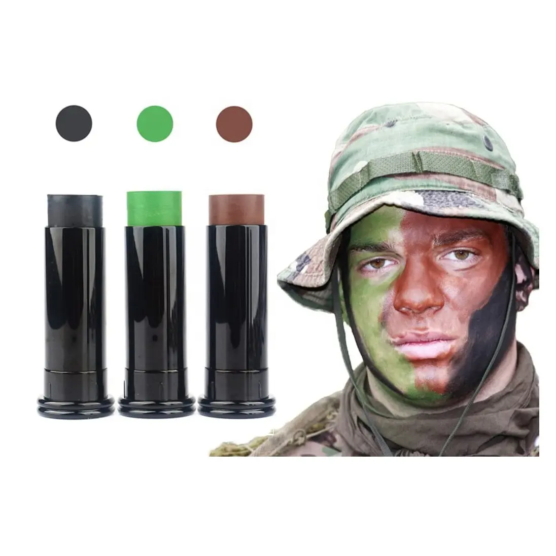 low price camouflage face paint 3pcs set face paint stick