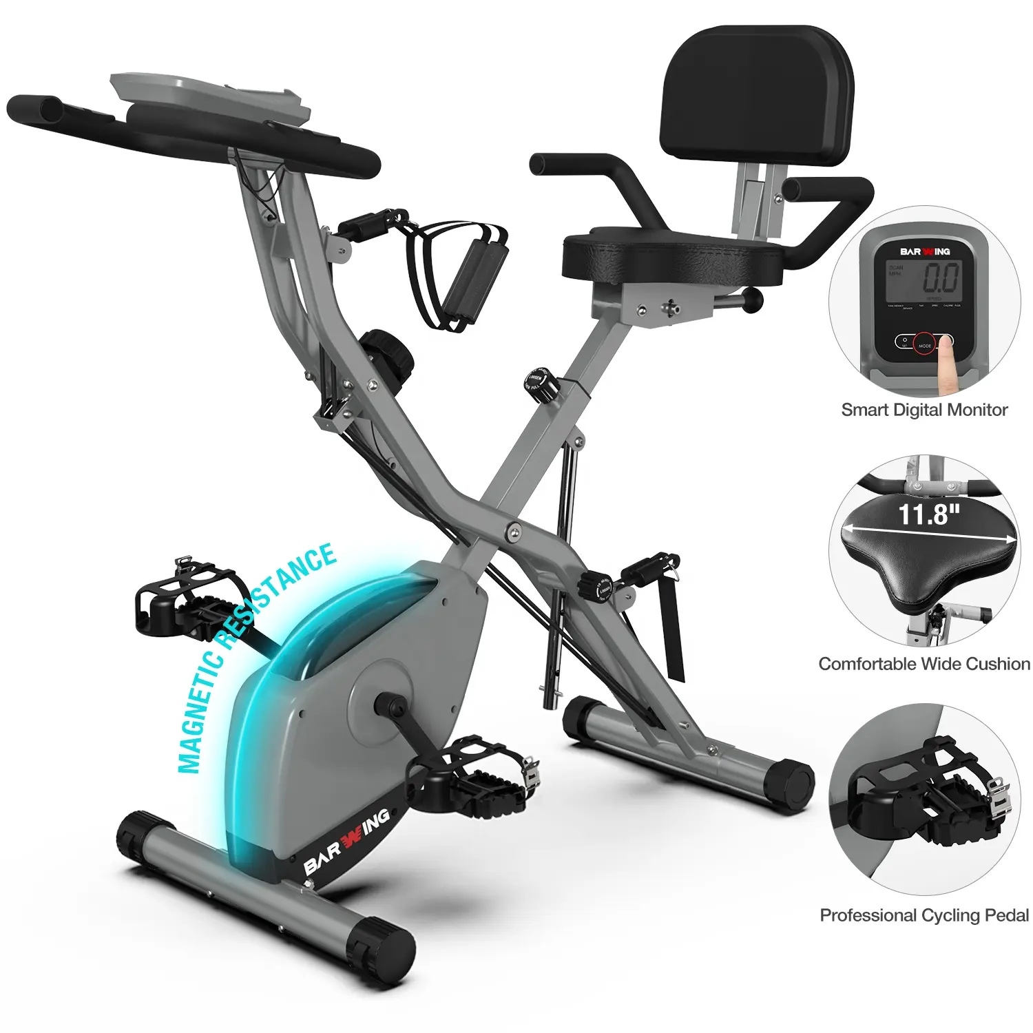 Gym master body fit building foliding adjustment indoor X exercise bike fitness bike with flywheel