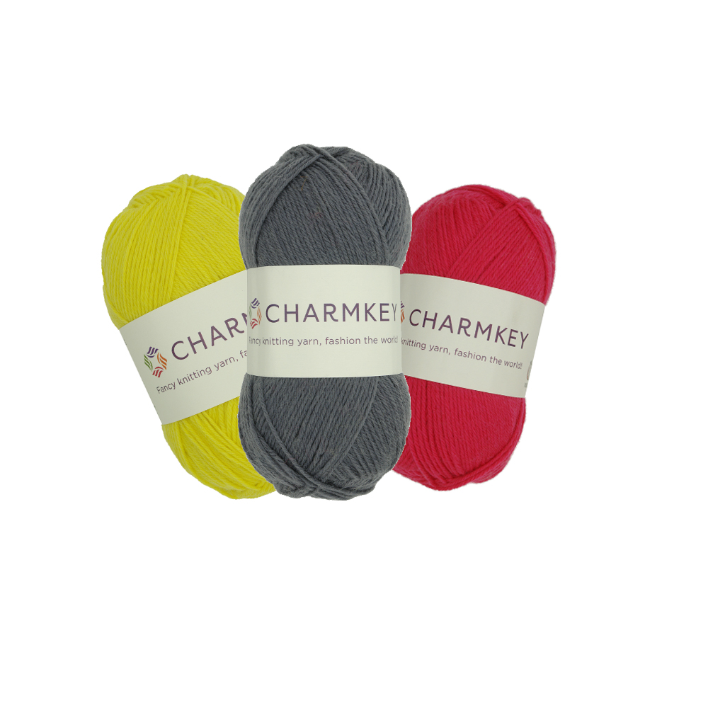 Charmkey смешанная пряжа Superwash вязальная шерсть с нейлоном для вязания
