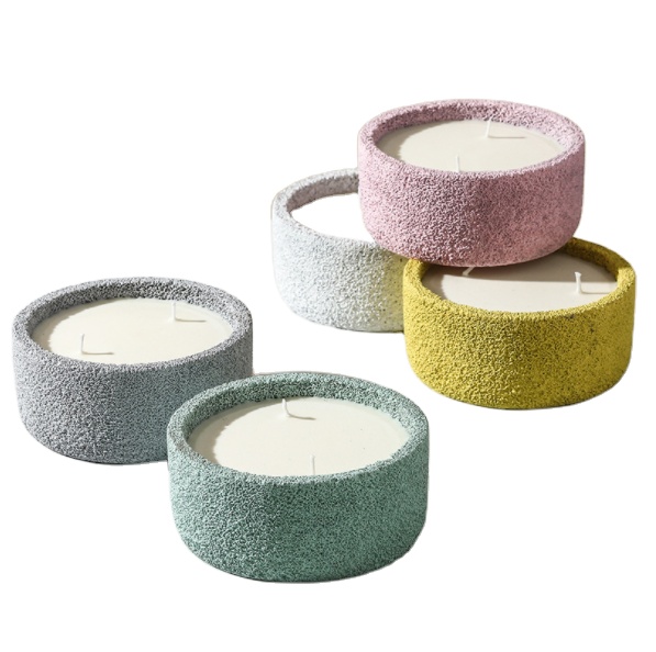 Custom Candle jars Color Various Sizes Scented Candles Aromatherapy Ceramic Cup Soy Wax