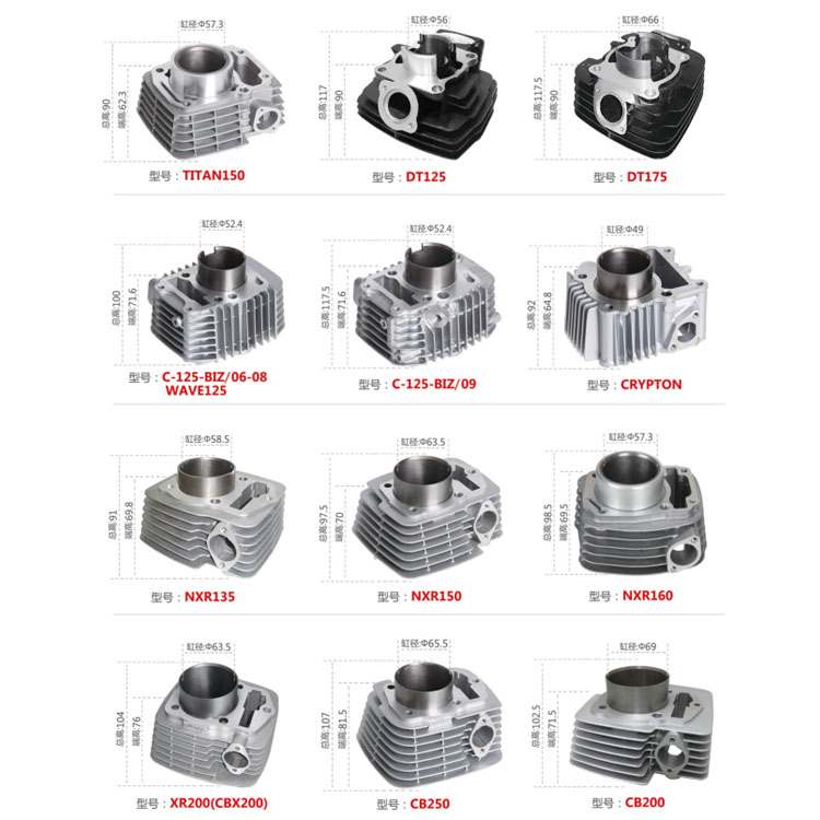 Цилиндр DT125, DT175, CB200, хороший поставщик, поршень блока двигателя мотоцикла, запасные части для мотоцикла