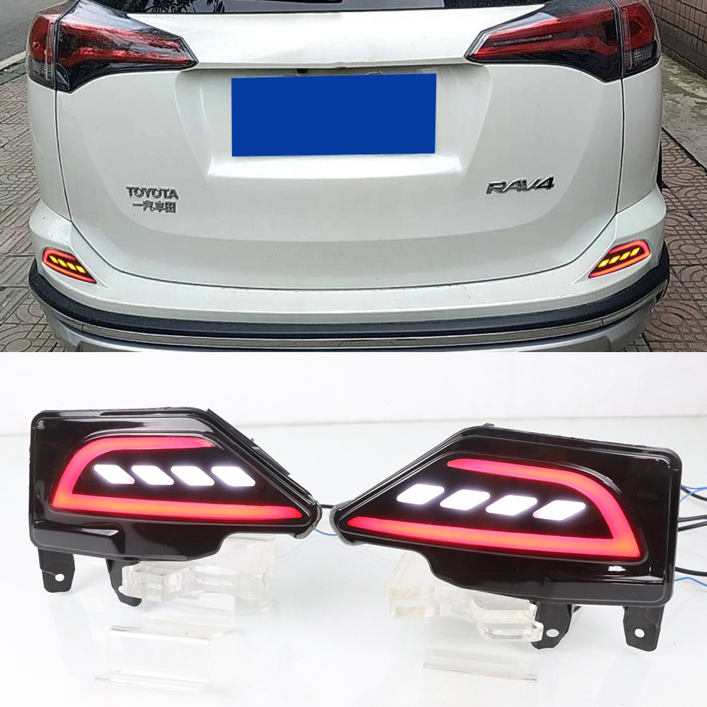 Rear Tail Light Fog Light Turn Signal Brake Parking Lamp Car LED Bumper Reflector Light For Toyota RAV4 2016 - 2019