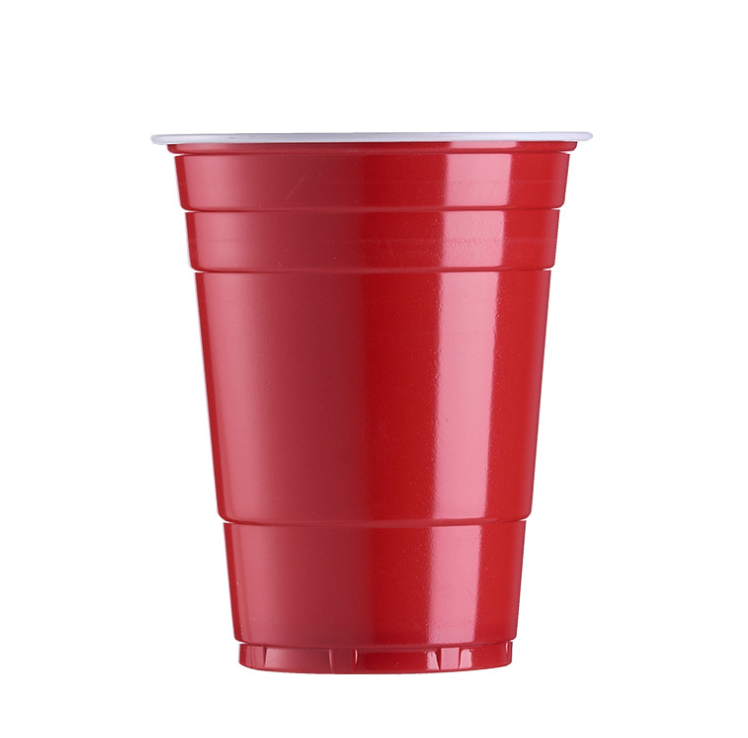 Быстрая доставка пользовательский 16oz Одноразовые красные, синие пластиковые стаканчики для вечеринки без добавления бисфенола А